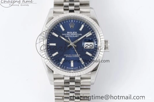 MiroTime 0214 BestValue DateJust 36 SS 116234 VSF 1:1 Best Edition 904L Steel Blue Stick Dial on Jubilee Bracelet VS 2091